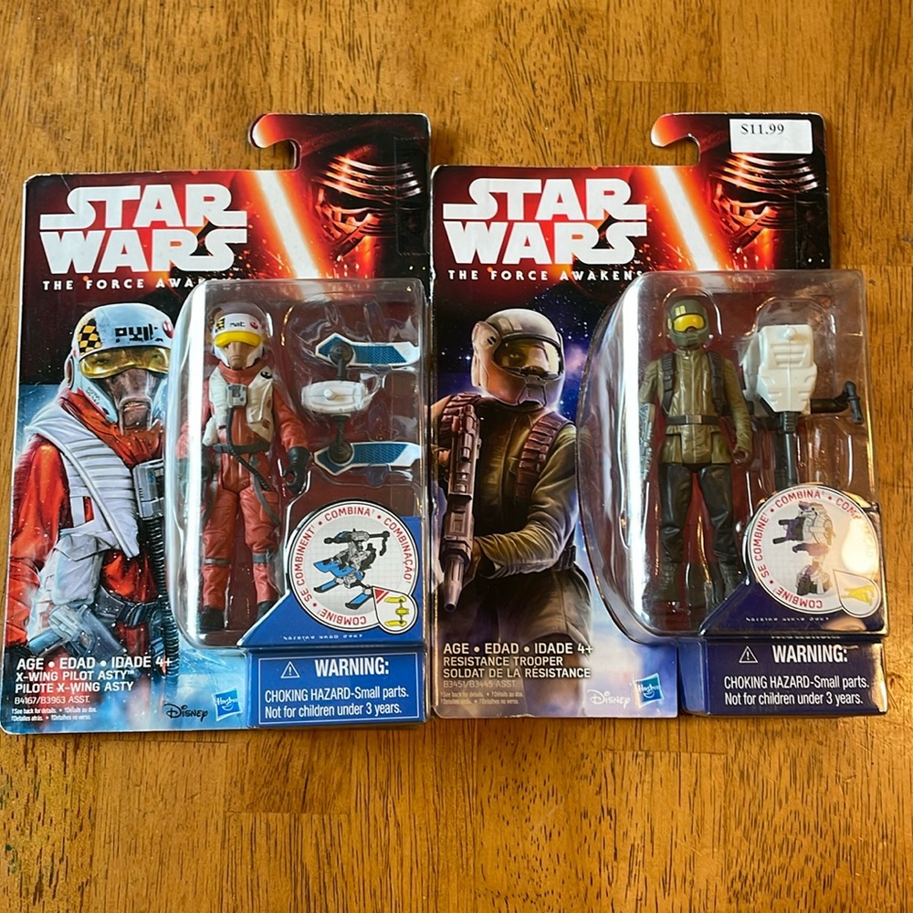 New Star Wars the force awakens bundle X-Wing pilot ASTY, Resistance Trooper